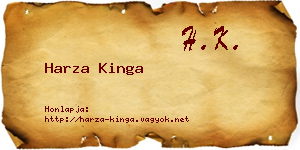 Harza Kinga névjegykártya